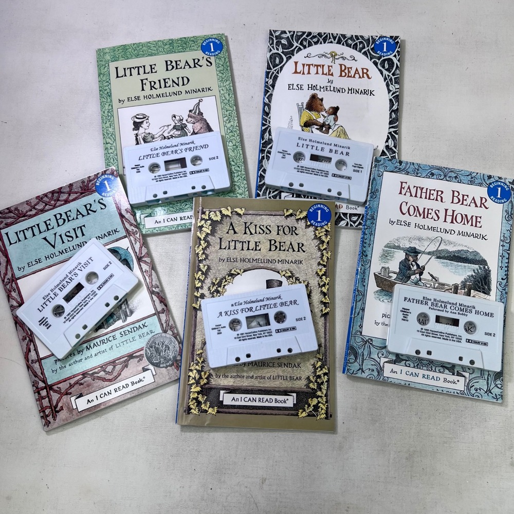 Little Bear Books & Cassettes Set Else Holmelund Minarik Maurice Sendak 5 Books